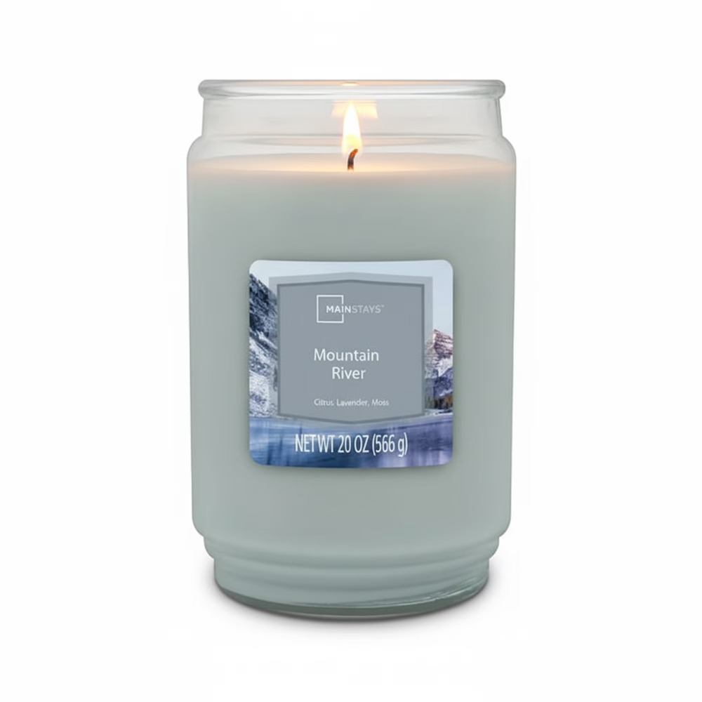 Home Fragrance Large - Новая большая ароматическая свеча «Горная река»