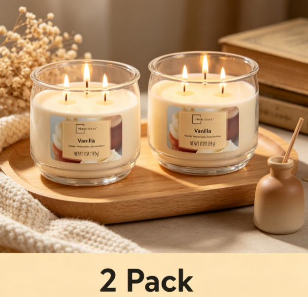 Home Fragrance Vanilla Scented Candle - Ароматическая свеча с ванильным ароматом в